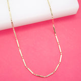 18K Gold Filled 1mm Ball Bar Choker (G173)