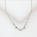 18K Gold Filled Stars Necklace With Cz Stones (G52)