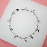 Gold Filled Cross Charm Bracelet (I47A)