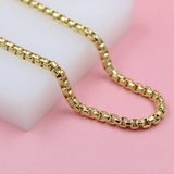 18K Gold Filled Rounded 5mm Box Chain (H49)