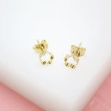18K Gold Filled Simple Flower Outlined Stud Earrings (L151-152)