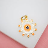 18K Gold Filled Colorful Evil Eye Pendant (A33)
