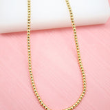 18K Gold Filled Beaded Chain Necklace (F270-271)