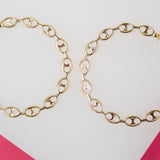 18K Gold Filled Mariner Style Open Hoop Earrings (K231, 232, 233)