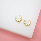 18K Gold Filled Tiny Round Huggies Earrings