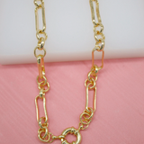 18K Gold Filled Solid Rolo Round Link Chain For Wholesale Necklace Jewelry Making Supplies (F18)