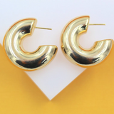 18K Gold Filled Thick Chunky Hoops