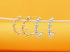 Two pairs of beaded hoop earrings, one in gold and one in silver, balance delicately on a thin wooden stick against a warm yellow background.