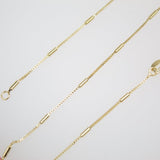 18K Gold Filled Box Chain With Gold Tube (F117)