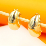 18k Gold Filled Pushback Designed Dome Earrings (K330)