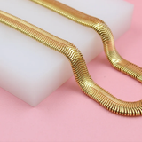 18K Gold Filled 10mm Slinky Snake Chain (H35)