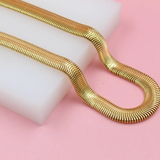 18K Gold Filled 10mm Slinky Snake Chain (H35)
