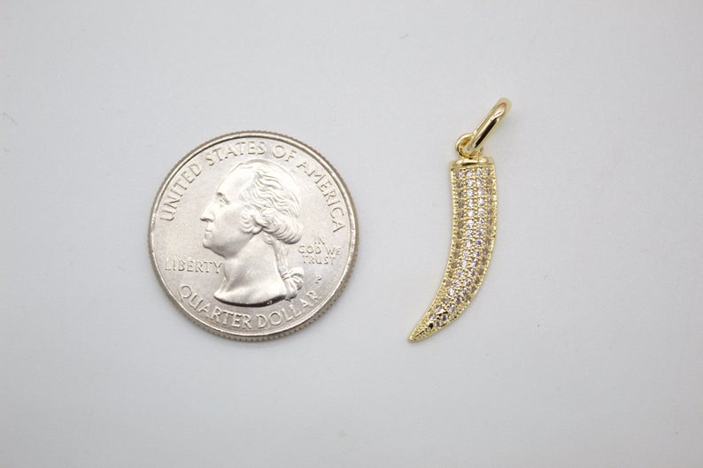 18K Gold Filled Wolf Tooth Pendant