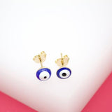 18K Gold Filled Evil Eye Stud Earrings