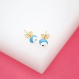 18K Gold Filled Evil Eye Stud Earrings
