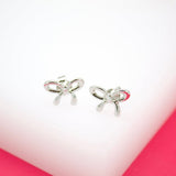 18K Gold Filled Bow Stud Earrings (L21)