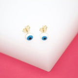 18K Gold Filled Evil Eye Stud Earrings