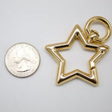 18K Gold Filled Thick Star Pendant (XX14)