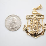 Virgin Mary Cross Anchor Pendant (A122)