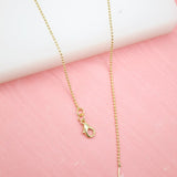 18K Gold Filled 1mm Ball Chain Without end cap ring (F241)