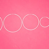 18K Rhodium Filled Slim Endless Hoop Stud Earrings (K105)(K109-110)(K118)
