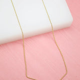 18K Gold Filled 1mm Ball Chain Without end cap ring (F241)