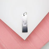 18K Gold Filled Name Initial Rectangle (A200)