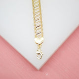 18K Gold Filled Heart Designed Chain Bracelet (I390)