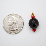 18K Gold Filled Azabache Pendant (A168)