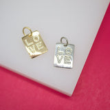 18K Gold Filled Love Charm Love Word Charm Pendant (A146)