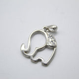 18K Gold Filled Elephant Pendant With CZ Stones