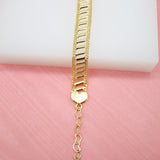 18K Gold Filled Heart Designed Chain Bracelet (I390)