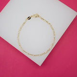 18K Gold Filled 2mm Figaro Bracelet (I250)