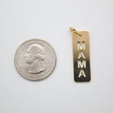 18K Gold Filled OUTLINED MAMA Pendant (A55)