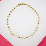 18K Gold Filled 3mm Ball Bracelet (I193)