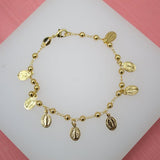 Gold Filled Virgin Mary Charms Bracelet (I136B)
