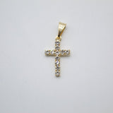 18K Gold Filled Pavel Cross Crucifix With CZ