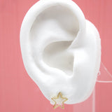 18K Gold Filled Outlined Star Stud Earrings