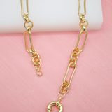 18K Gold Filled Solid Rolo Round Link Chain For Wholesale Necklace Jewelry Making Supplies (F18)