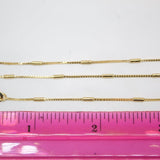 18K Gold Filled Box Chain With Gold Tube (F117)