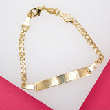 Gold Filled Simple Small Bracelet With Plate