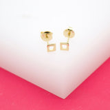 18K Gold Filled Outline Square Stud (L7)(L10)