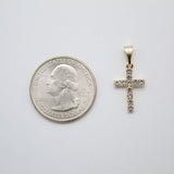 18K Gold Filled Pavel Cross Crucifix With CZ