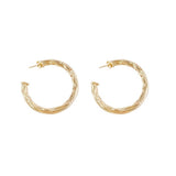 Medium Thick Hammered Hoops, Small, Medium or Large (K10-12)