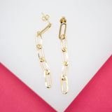 5mm Paperclip Chain Drop Earrings (K255A)