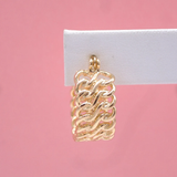 18K Gold Filled Gold Infinity Hoop Earrings | Gold Braided Hoops (J187)