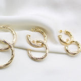 Medium Thick Hammered Hoops, Small, Medium or Large (K10-12)