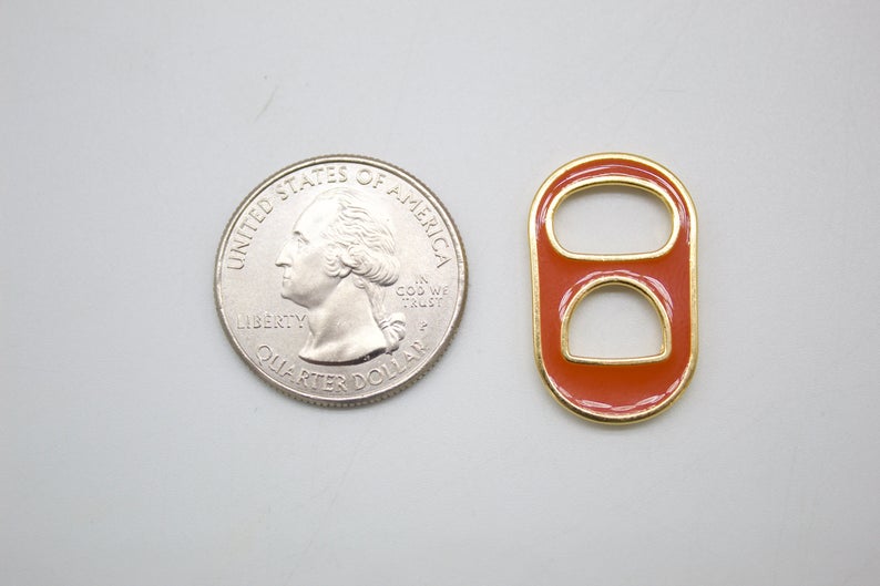 18K Gold Filled Soda Pull Tab Pendant (A36)
