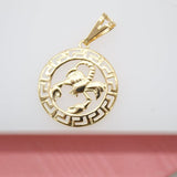 18K Gold Filled Scorpion Medallion Pendant