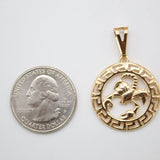 18K Gold Filled Scorpion Medallion Pendant